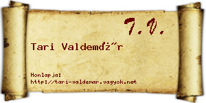Tari Valdemár névjegykártya